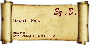 Szuhi Dóra névjegykártya